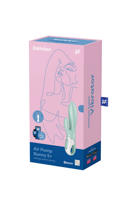 SATISFYER - APP VIBRATORE GONFIABILE CONIGLIO AIR PUMP BUNNY 5+ VERDE