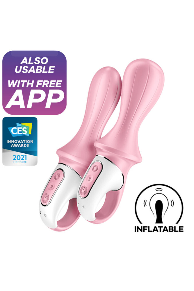 SATISFYER - VIBRATORE ANALE GONFIABILE AIR PUMP BOOTY 5+ ROSA