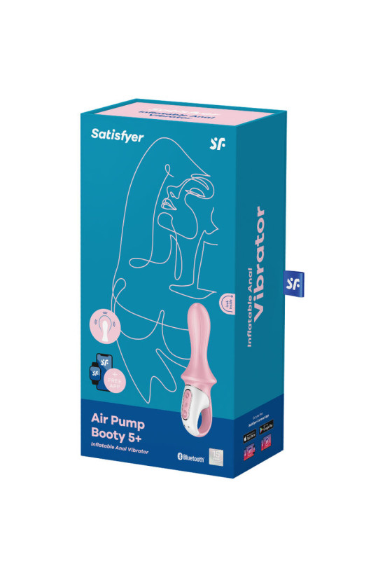 SATISFYER - VIBRATORE ANALE GONFIABILE AIR PUMP BOOTY 5+ ROSA