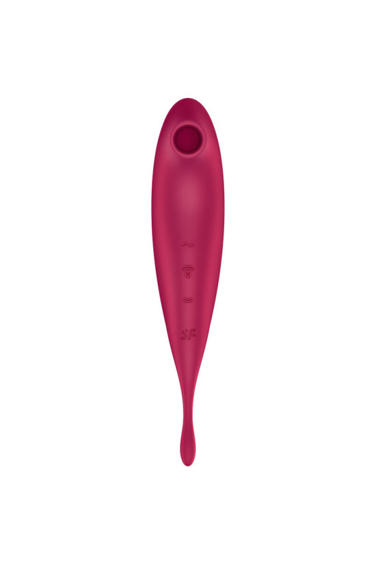 SATISFYER - STIMOLATORE E VIBRATORE TWIRLING PRO+ ROSSO