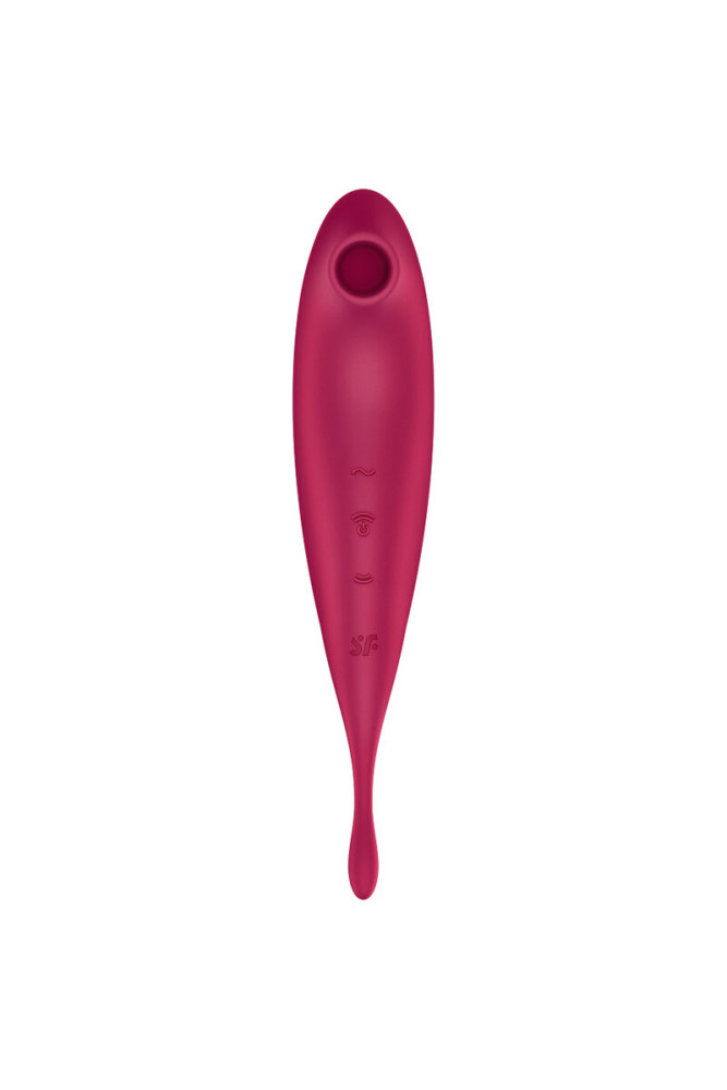 SATISFYER - STIMOLATORE E VIBRATORE TWIRLING PRO+ ROSSO