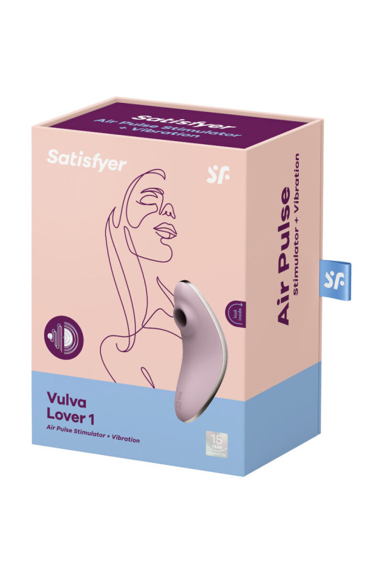 SATISFYER - VULVA LOVER 1 STIMOLATORE E VIBRATORE A IMPULSI D'ARIA VIOLA