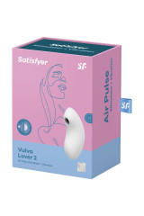 SATISFYER - STIMOLATORE E VIBRATORE A IMPULSI D'ARIA VULVA LOVER 2 BIANCO