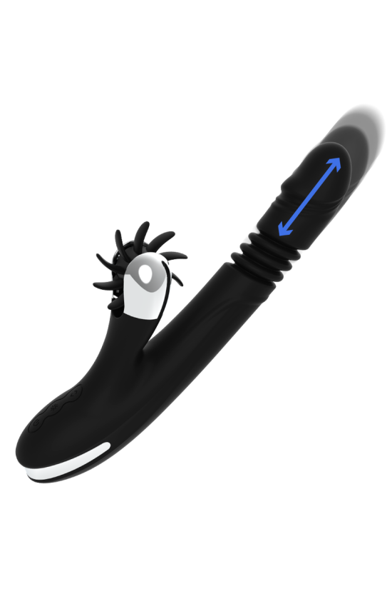 BLACK&SILVER - VIBRA SU E GIÙ CON CANNA DI CONIGLIO