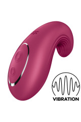 SATISFYER - VIBRATORE DA APPOGGIO DIPPING DELIGHT ROSSO