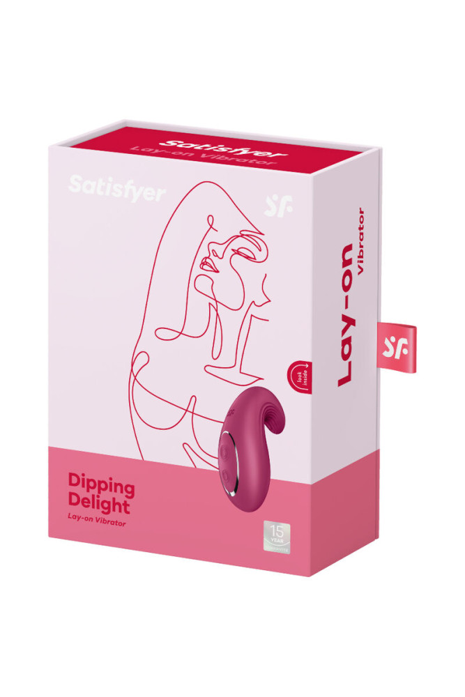 SATISFYER - VIBRATORE DA APPOGGIO DIPPING DELIGHT ROSSO