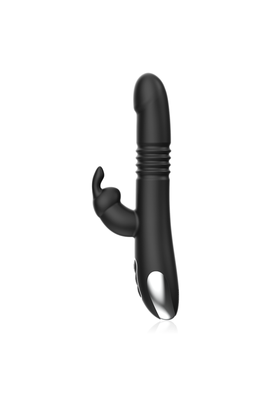 BLACK&SILVER - KENJI VIBRATORE RABBIT UP & DOWN + TELECOMANDO WATCHME
