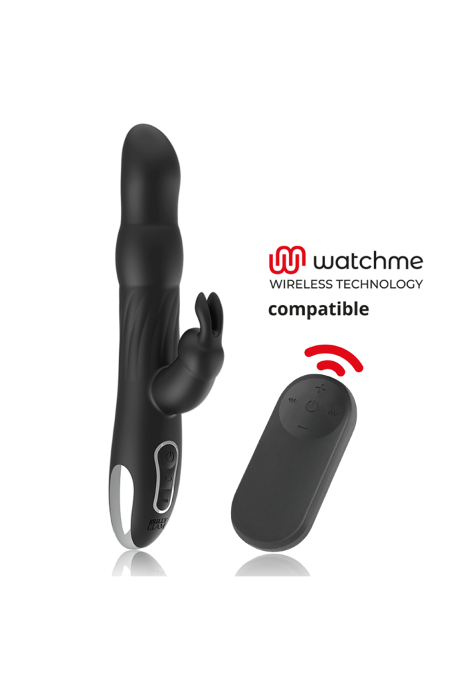 BRILLY GLAM - MOEBIUS VIBRATORE RABBIT E ROTATORE + TELECOMANDO WATCHME