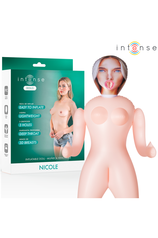 INTENSE DOLLS - NICOLE BAMBOLA GONFIABILE CON TRE ORIFIZI