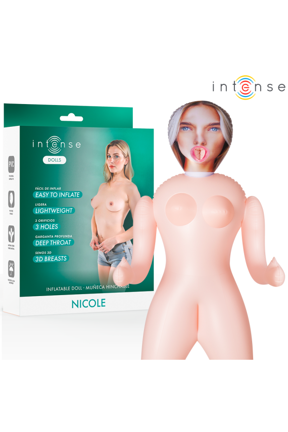 INTENSE DOLLS - NICOLE BAMBOLA GONFIABILE CON TRE ORIFIZI