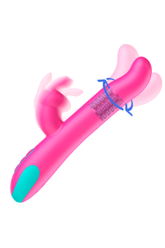 HAPPY LOKY - PLUTO VIBRATORE RABBIT E ROTATORE + TELECOMANDO WATCHME