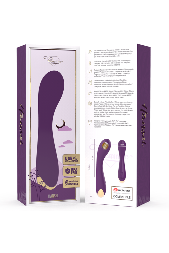 TREASURE - HANSEL VIBRATORE PUNTO G + TELECOMANDO WATCHME