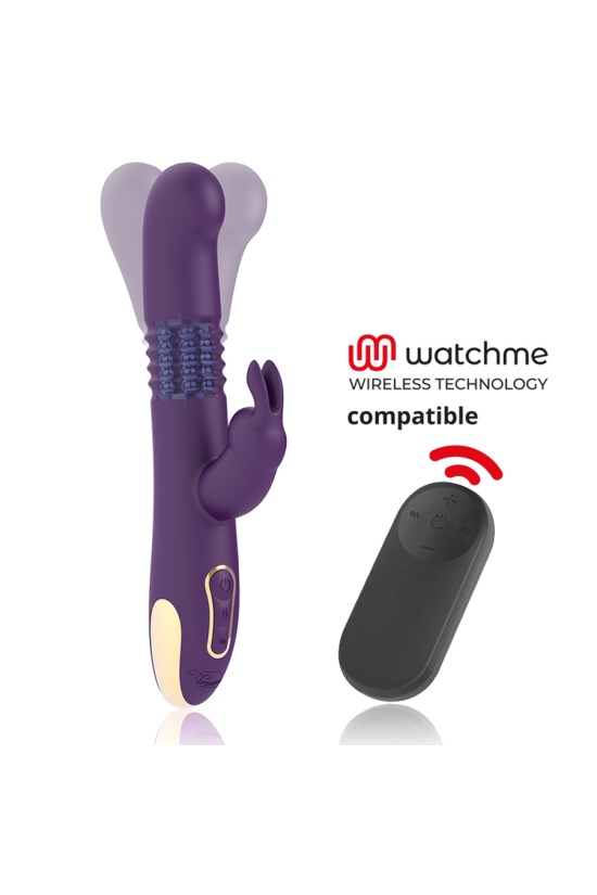 TREASURE - BASTIAN VIBRATORE RABBIT UP & DOWN ROTATORE E VIBRATORE + TELECOMANDO WATCHME