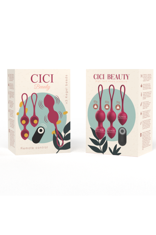 CICI BEAUTY - PREMIUM SILICONE 3 PERLINE VIBRANTI KEGEL TELECOMANDO