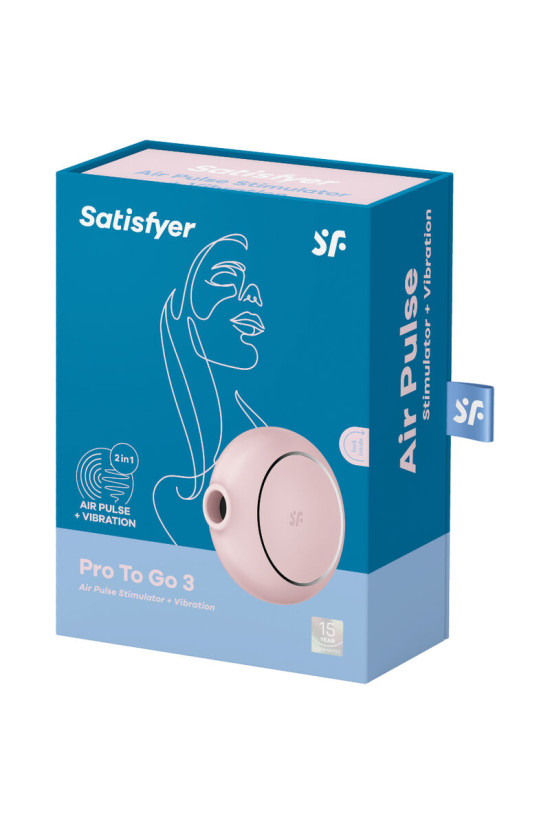 SATISFYER - STIMOLATORE E VIBRATORE A DOPPIO PRO TO GO 3 ROSA