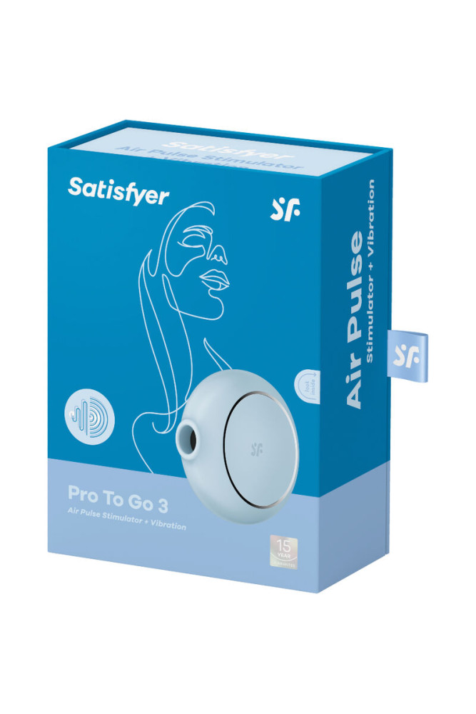SATISFYER - STIMOLATORE E VIBRATORE A DOPPIO PRO TO GO 3 BLU