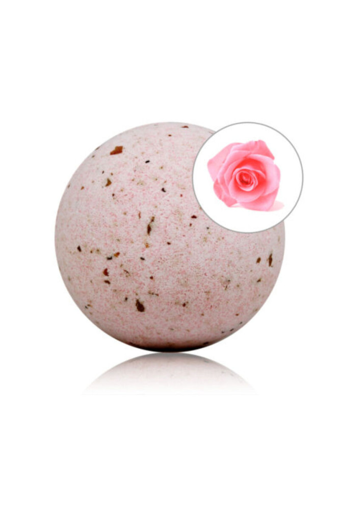 TALOKA - BOMBA DA BAGNO PROFUMATA ALLA ROSA CON PETALI DI ROSA