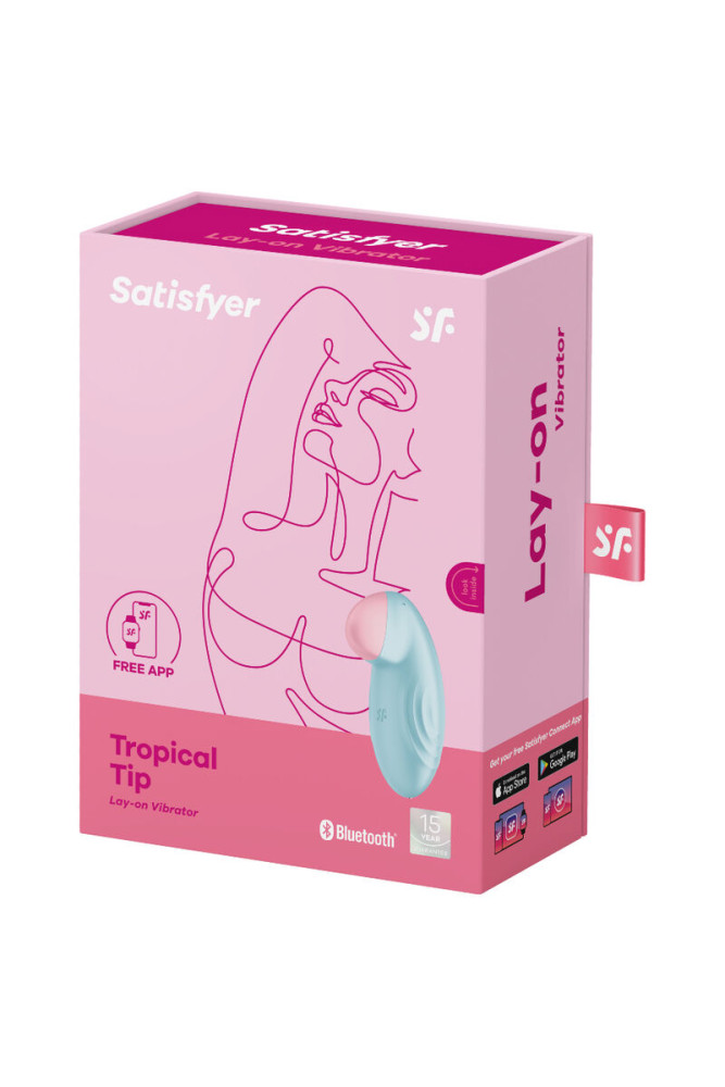 SATISFYER - VIBRATORE DA LAY-ON TROPICAL TIP BLU