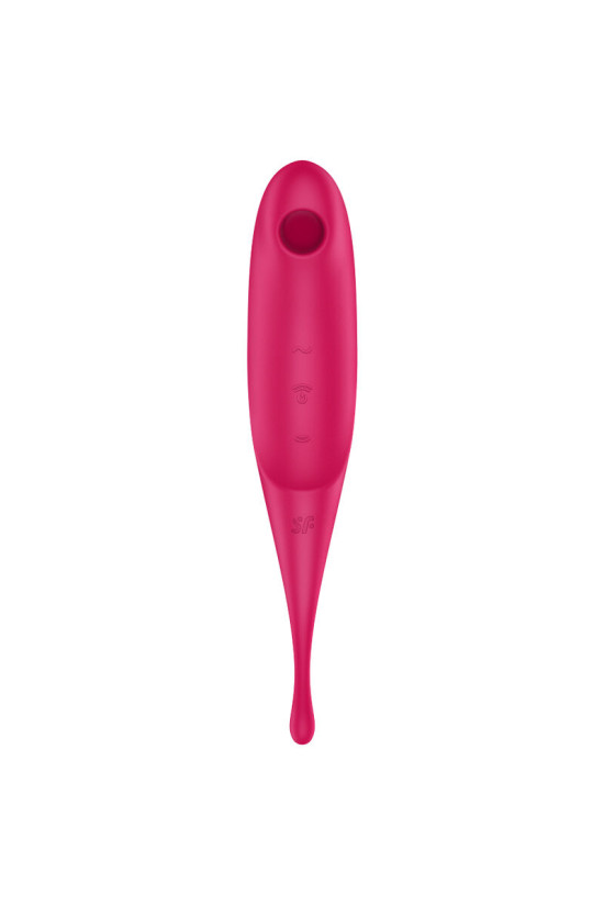 SATISFYER - STIMOLATORE E VIBRATORE TWIRLING PRO AIR PULSE ROSSO