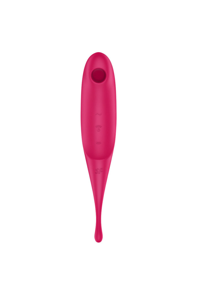 SATISFYER - STIMOLATORE E VIBRATORE TWIRLING PRO AIR PULSE ROSSO