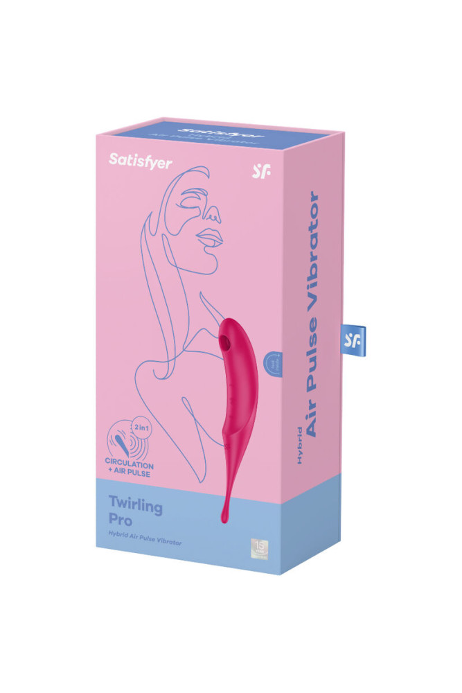 SATISFYER - STIMOLATORE E VIBRATORE TWIRLING PRO AIR PULSE ROSSO