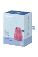 SATISFYER - PRO TO GO 1 DOPPIO STIMOLATORE E VIBRATORE ROSSO