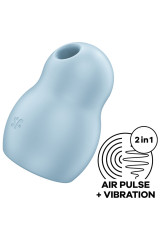 SATISFYER - PRO TO GO 1 DOPPIO STIMOLATORE E VIBRATORE BLU
