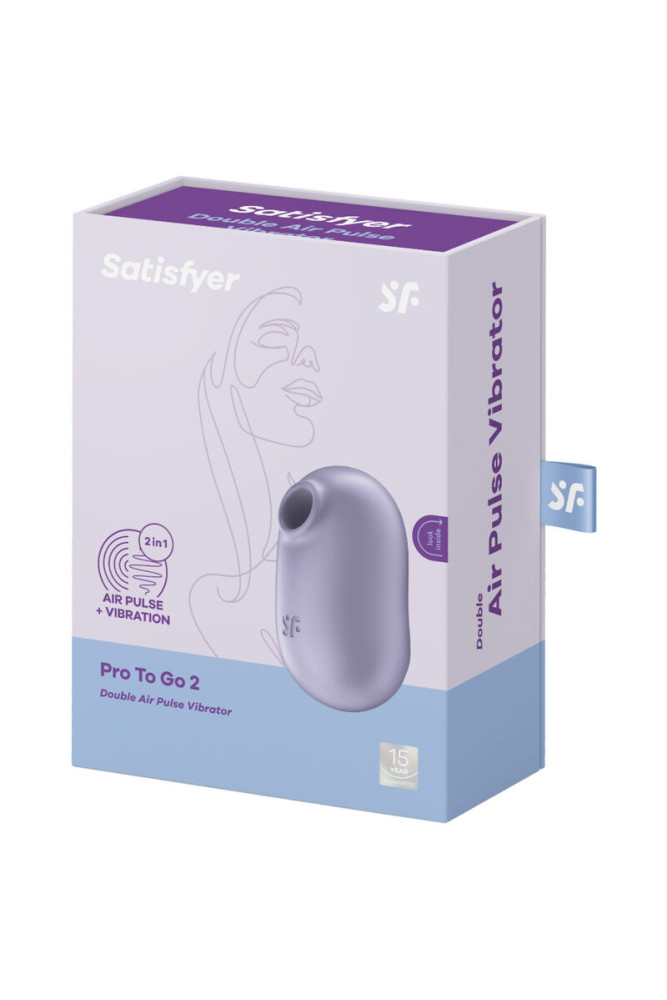 SATISFYER - PRO TO GO 2 DOPPIO STIMOLATORE E VIBRATORE VIOLA