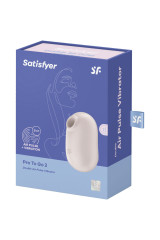 SATISFYER - PRO TO GO 2 DOPPIO STIMOLATORE E VIBRATORE BEIGE