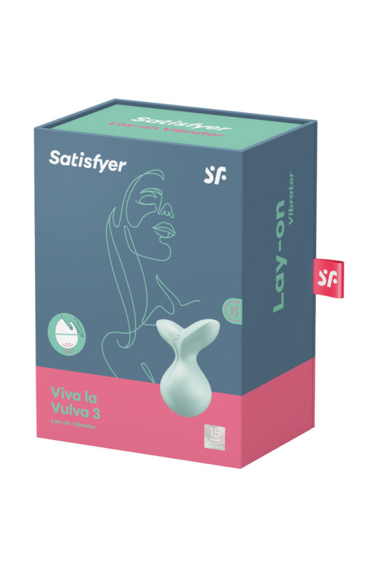 SATISFYER - VIBRATORE VIVA LA VULVA 3 LAY-ON VERDE