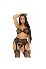 LEG AVENUE - SET TRE PEZZI REGGISENO