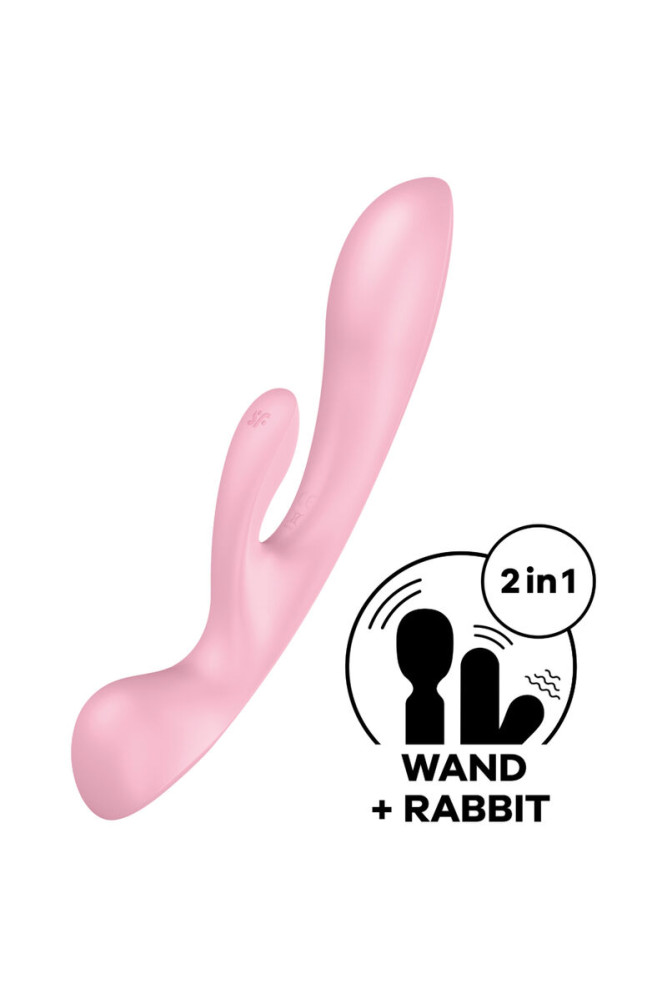 SATISFYER - TRIPLE OH VIBRAZIONE IBRIDA ROSA