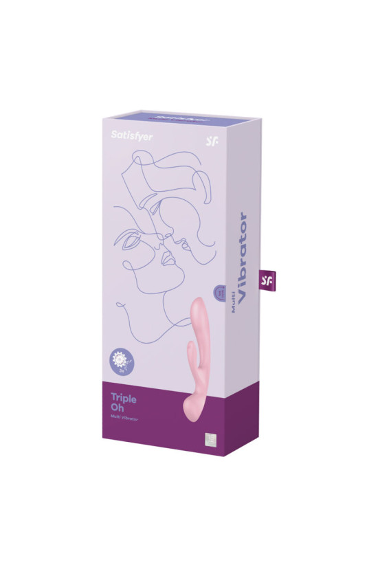SATISFYER - TRIPLE OH VIBRAZIONE IBRIDA ROSA