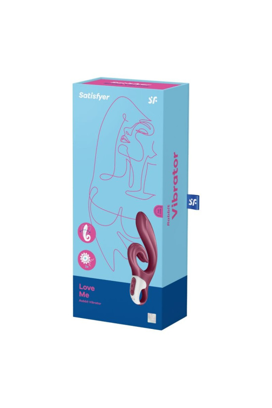 SATISFYER - LOVE ME RABBIT VIBRAZIONE ROSSO