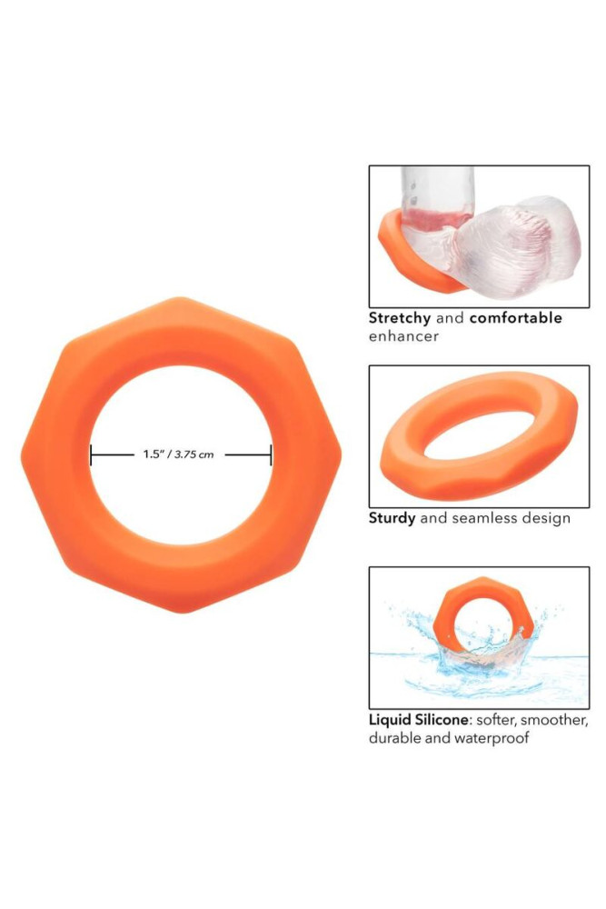 CALEXOTICS - ANELLO ALPHA SEXAGON ARANCIONE