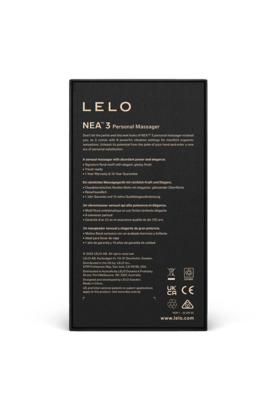 LELO - NEA 3 MASSAGGIATORE PERSONALE NERO