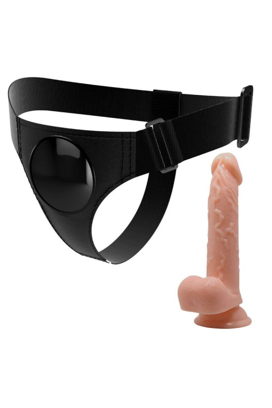 PRETTY LOVE - IMBRAGATURA SLIP UNIVERSALE CON DILDO KEVIN 19 CM NATURALE