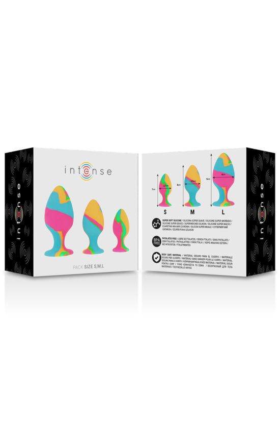 INTENSE - SET DI TAPPI IN SILICONE MULTICOLORE