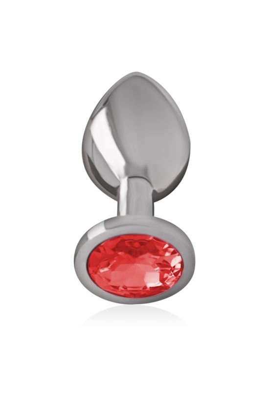 INTENSE - PLUG ANALE IN METALLO CON CRISTALLO ROSSO MISURA M