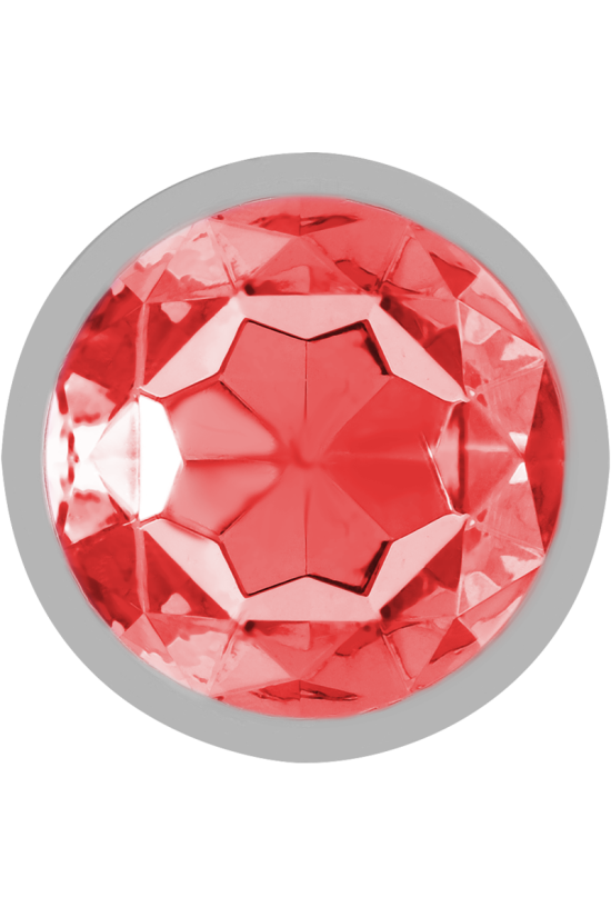 INTENSE - PLUG ANALE IN METALLO CON CRISTALLO ROSSO MISURA M