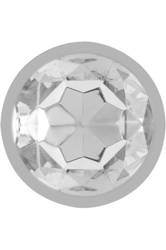 INTENSE - PLUG ANALE IN METALLO ALLUMINIO CON CRISTALLO ARGENTO TAGLIA M