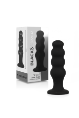 BLACK&SILVER - PLUG ANALE IN SILICONE SCOTT PREMIUM NERO