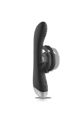 BLACK&SILVER - DJ. STIMOLATORE CONIGLIO IN SILICONE RICARICABILE ADAM NERO