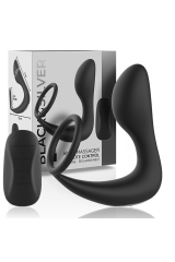 BLACK&SILVER - MASSAGGIATORE ANALE CON TELECOMANDO RICARICABILE IN SILICONE NERO