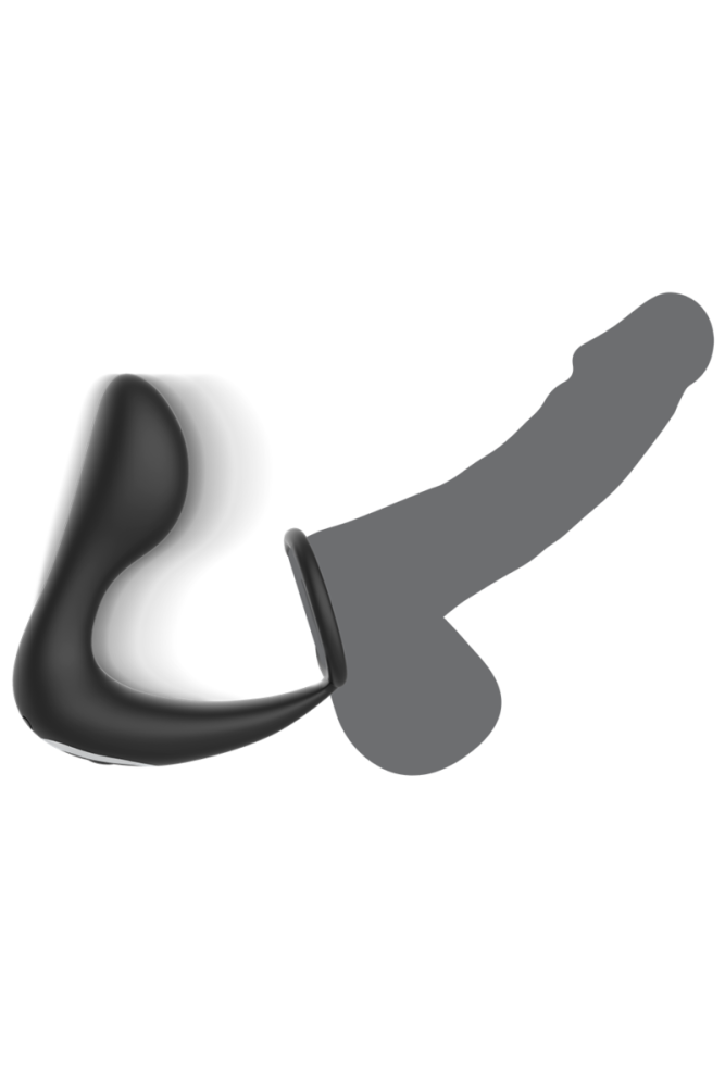 BLACK&SILVER - MASSAGGIATORE ANALE CON TELECOMANDO RICARICABILE IN SILICONE NERO