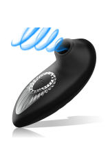 BLACK&SILVER - DRAKE DELUXE SUCKING VIBE RICARICABILE IN SILICONE NERO