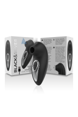 BLACK&SILVER - DRAKE DELUXE SUCKING VIBE RICARICABILE IN SILICONE NERO