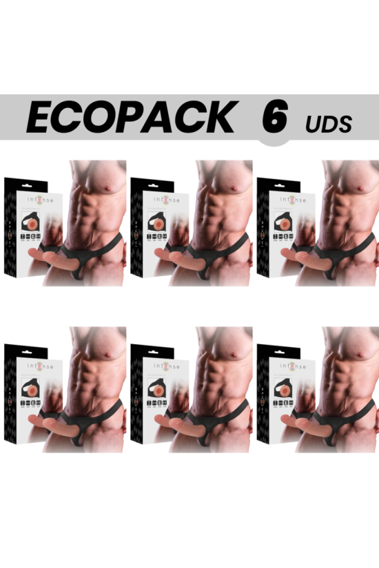 ECOPACK 6 UNIT - INTENSE IMBRACATURA CAVA CON DILDO 16 X 3 CM
