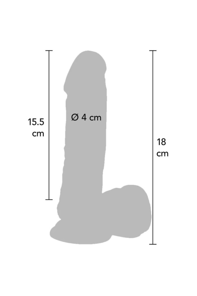 GET REAL - DILDO 18 CM CON VIBRATORE PER SFERE