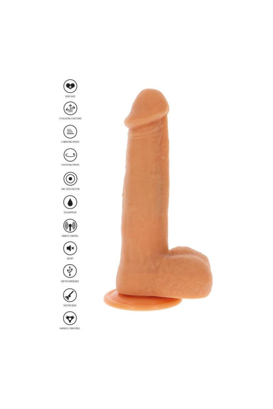 GET REAL - PELLE DILDO VIBRANTE CON PERLINE ROTANTI